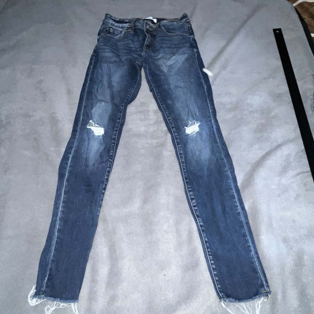 KanCan Distressed Skinny Jeans Dark Wash 5/26